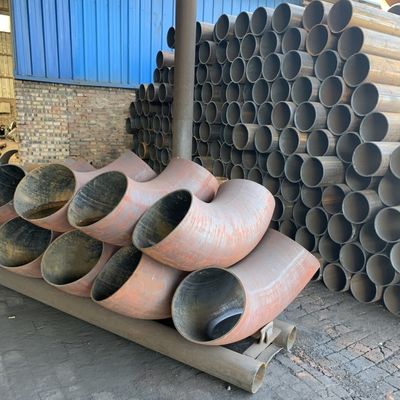 سه راهی فولادی زانویی 90 درجه 4 اینچ ASME B16.9 ASME 16.28 برای خط لوله